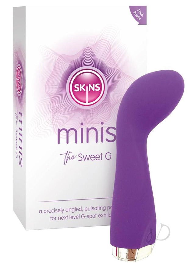 Skins Minis The Sweet G Silicone Vibrator - White/Purple