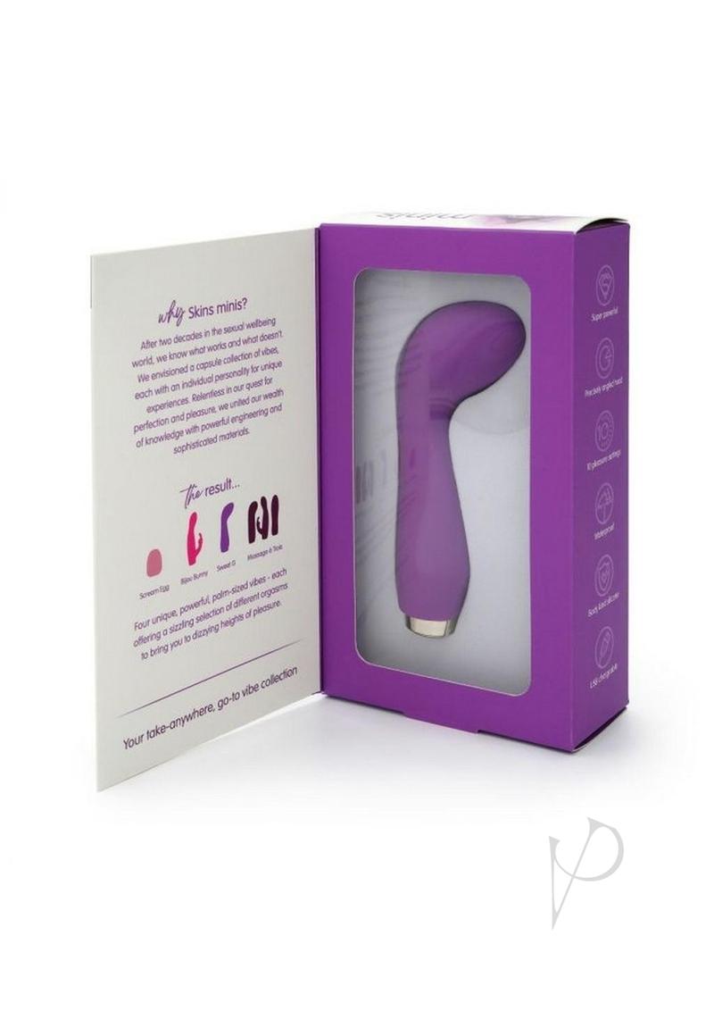 Skins Minis The Sweet G Silicone Vibrator - White/Purple