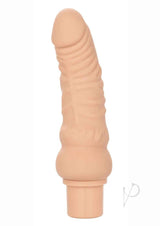 Rechargeable Power Stud Curvy Silicone Vibrating Dong - Vanilla