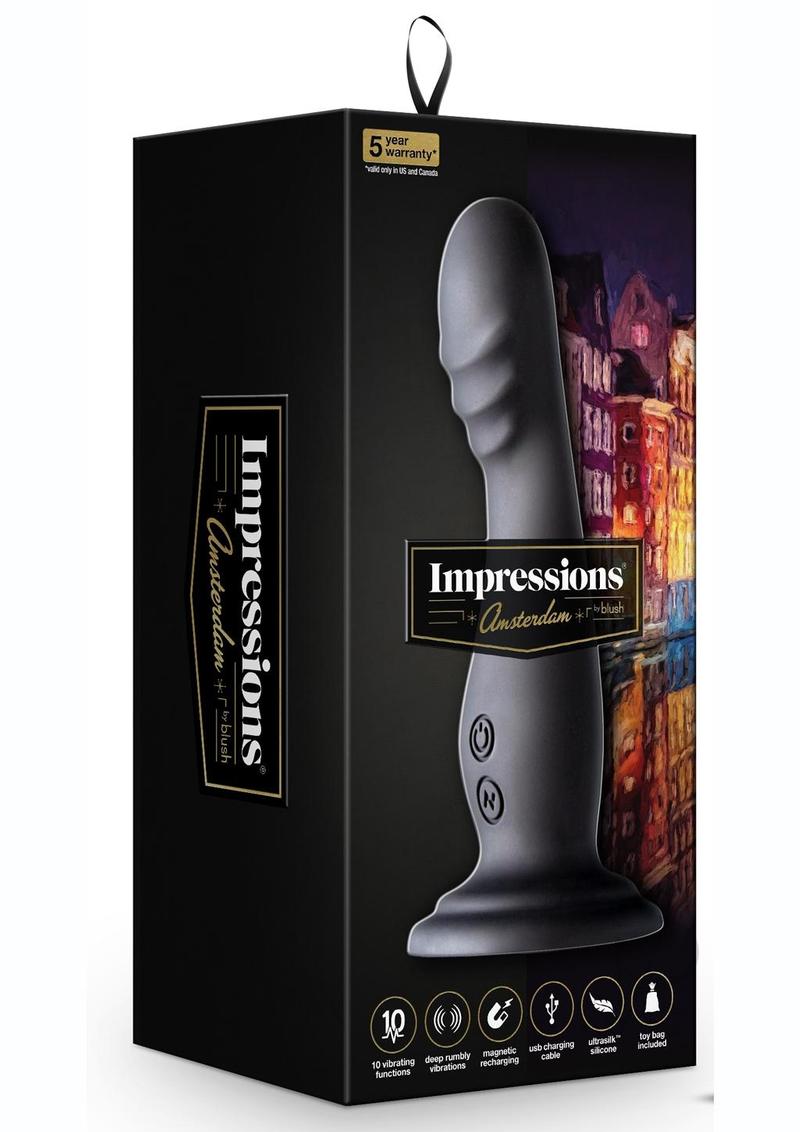 Impressions Amsterdam Rechargeable Silicone Vibrator - Black