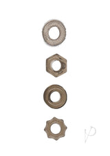 PowerBullet Got Big D Super Stretch Cock Rings (4 pack) - Black