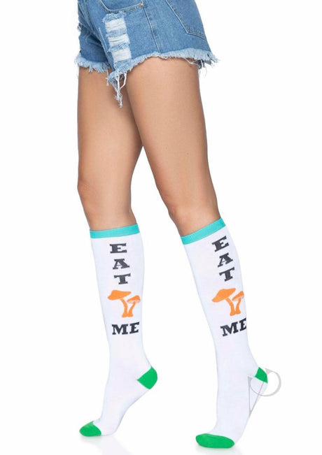 Leg Avenue Eat Me Knee Highs - O/S - Multicolor