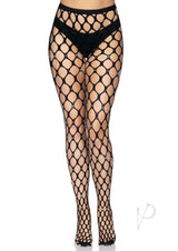 Leg Avenue Rhinestone Jumbo Pothole Net Tights - O/S - Black