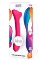 Alive Quiver Rechargeable Silicone Dual End Vibrator and Clitoral Stimulator - Magenta