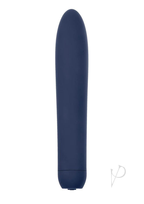 Straight Forward Rechargeable Silicone Vibrator - Blue