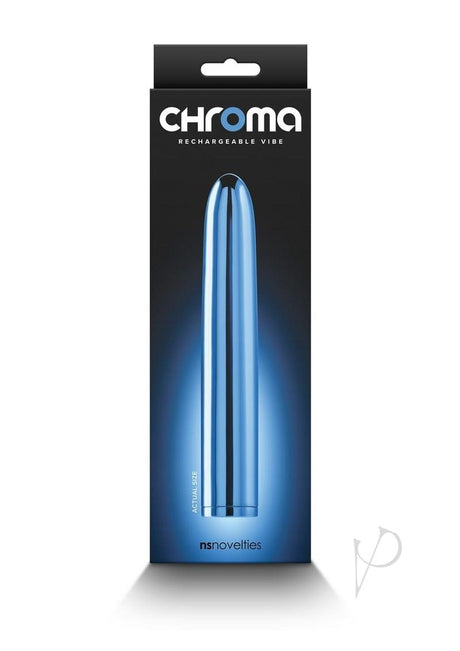 Chroma Classic Rechargeable Vibrator 7in - Blue