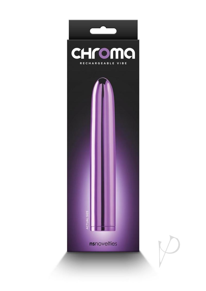 Chroma Classic Rechargeable Vibrator 7in - Purple