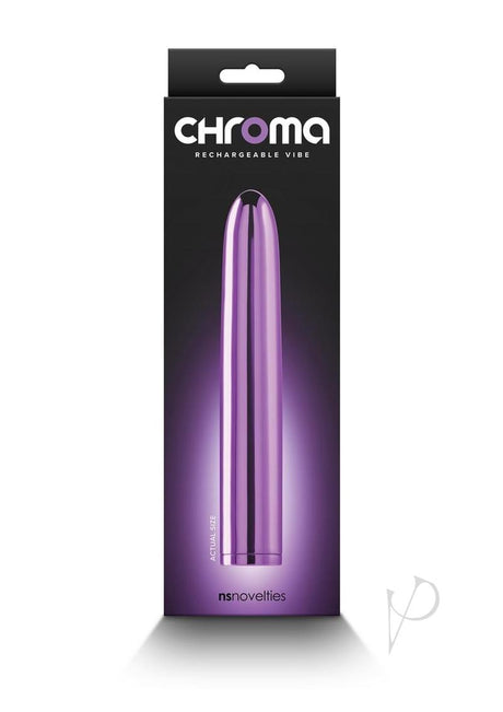 Chroma Classic Rechargeable Vibrator 7in - Purple