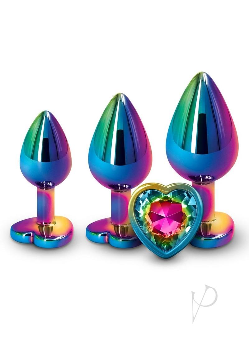 Rear Assets Aluminum Anal Plug Trainer Kit (3 pieces) - Multicolor