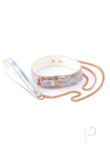 Cosmo Bondage Collar and Leash - Rainbow