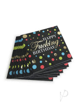 Happy F`n Birthday Napkins (8 per Pack) - Multicolor
