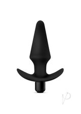 Anal Adventures Platinum Silicone Vibrating Plug - Black