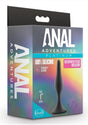 Anal Adventures Platinum Silicone Beginner Plug - Medium - Black