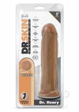 Dr. Skin Platinum Collection Silicone Dr. Henry Dildo with Suction Cup 9in - Caramel