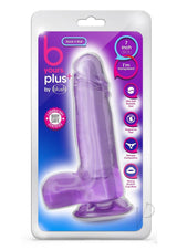 B Yours Plus Rock n' Roll Realistic Dildo with Balls 7.25in - Purple