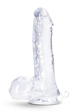B Yours Plus Ram n` Jam Realistic Dildo with Balls 8in - Clear