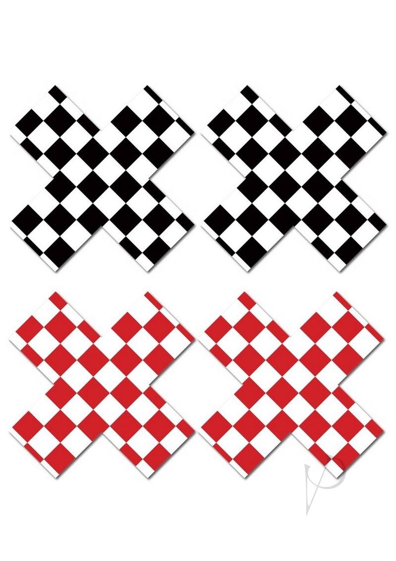 Peekaboo Off The Wall X Pasties - Black/Red