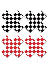 Peekaboo Off The Wall X Pasties - Black/Red