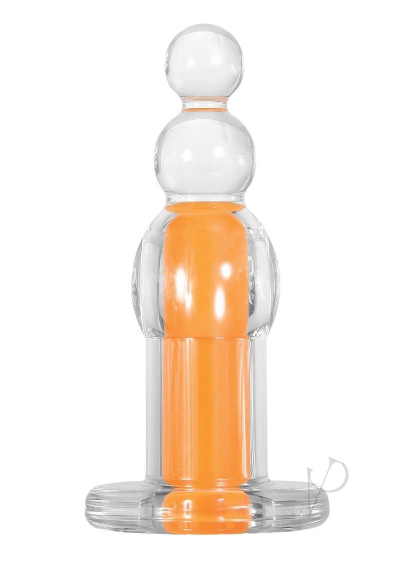 Gender X Orange Dream Silicone Rechargeable Beads with Remote Control - Clear/Orange