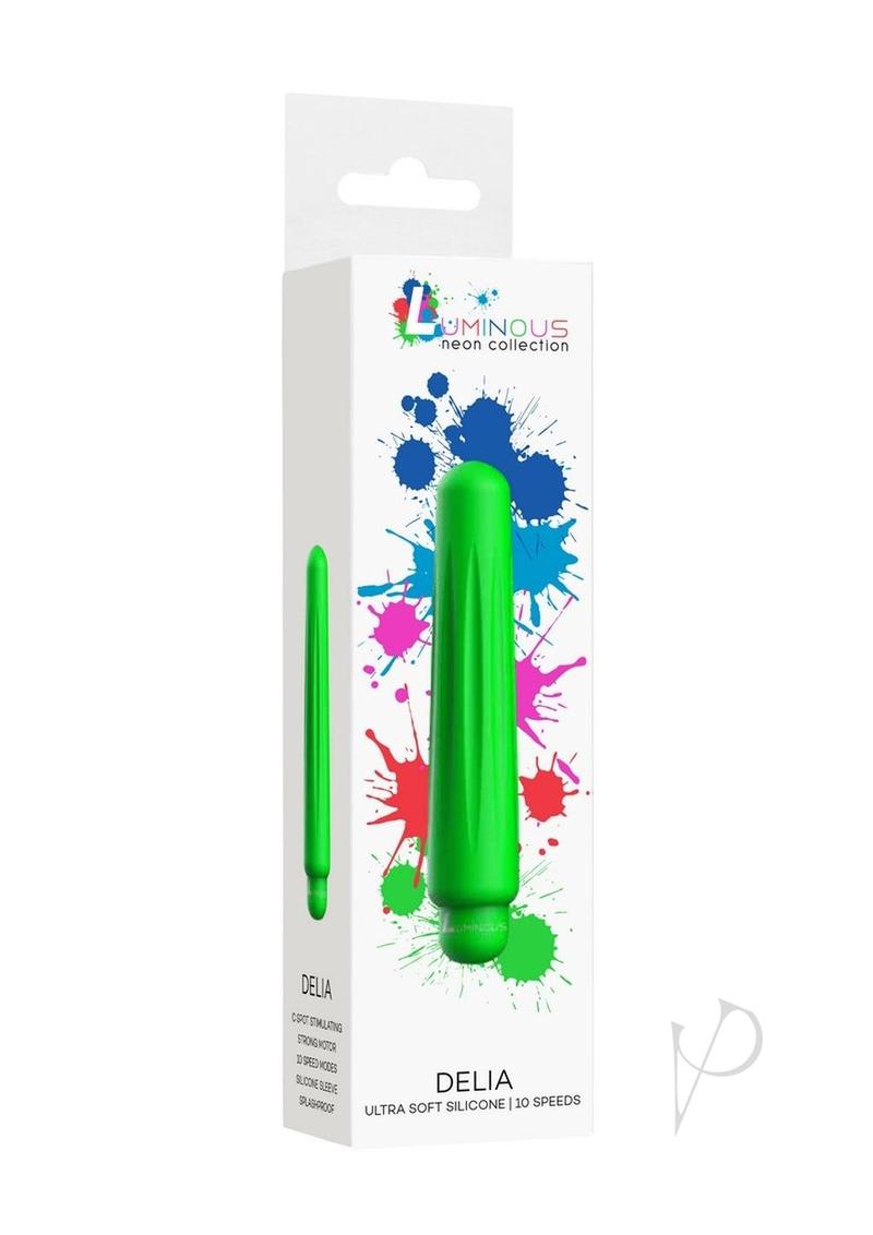 Luminous Delia Bullet with Silicone Sleeve - Green