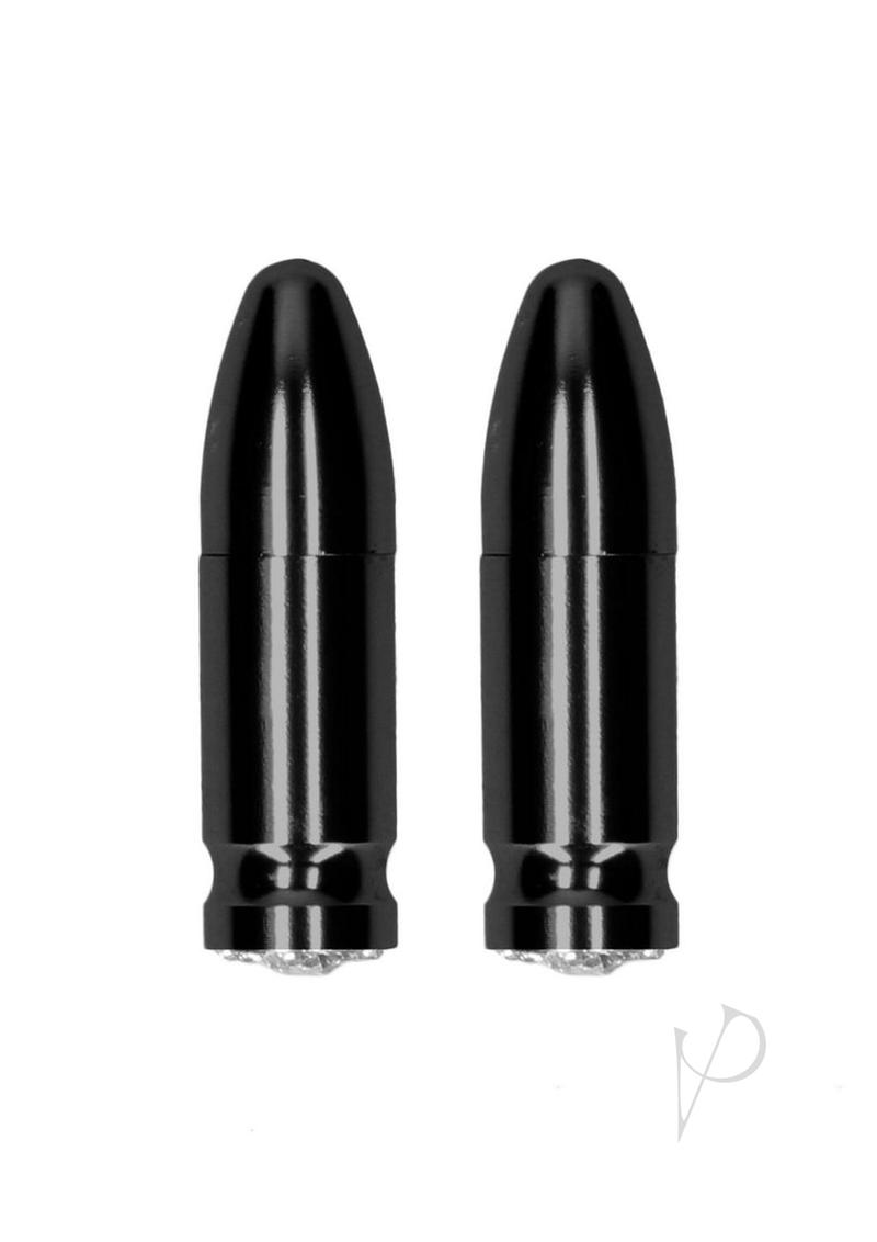 Ouch! Magnetic Nipple Clamps Diamond Bullet - Black