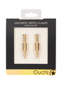 Ouch! Magnetic Nipple Clamps Diamond Pin - Gold