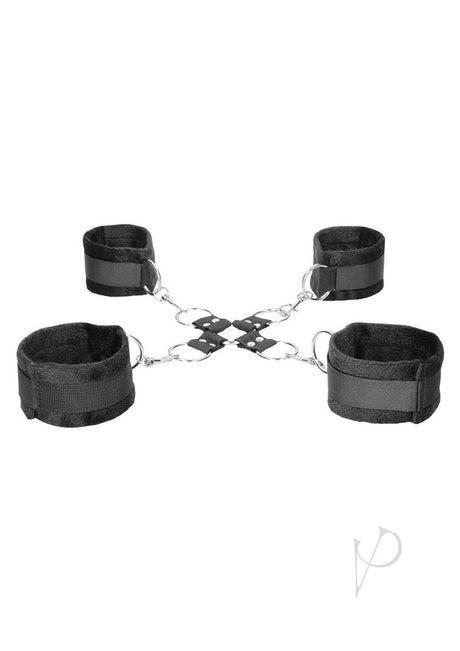 Ouch! Velcro Hogtie with Hand and Ankle Cuffs - Black