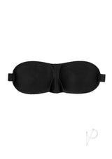 Ouch! Satin Curvy Eye Mask with Elastic Straps - Black