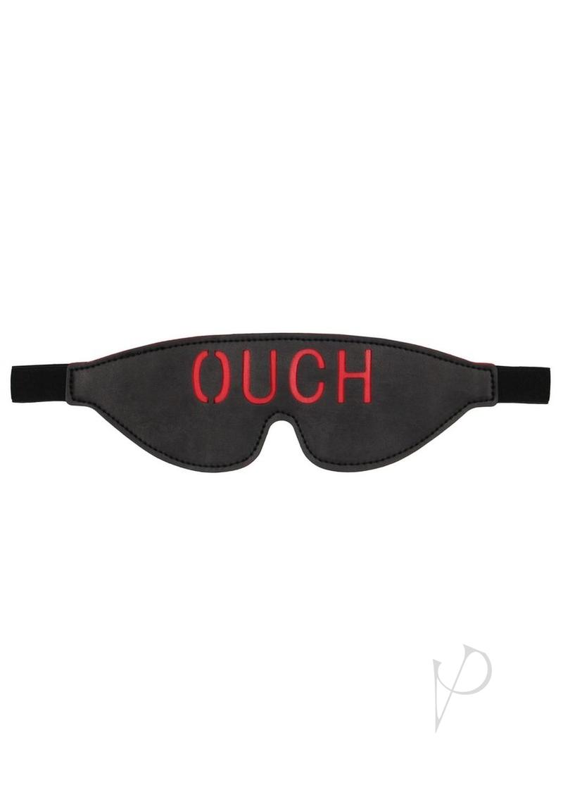 Ouch! Bonded Leather Eye-Mask - Black/Red