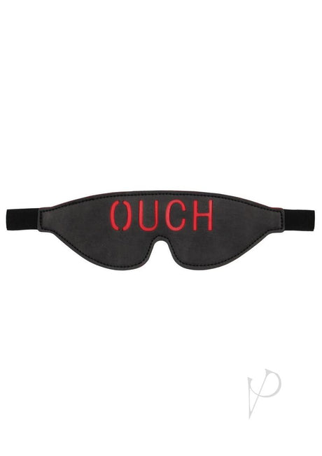 Ouch! Bonded Leather Eye-Mask - Black/Red