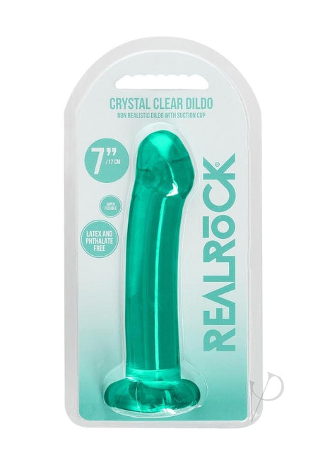 RealRock Crystal Clear Dildo with Suction Cup 6.7in