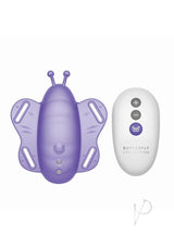 The Rabbit Company Butterfly Silicone Rechargeable Panty Vibe with Remote Control - Purple