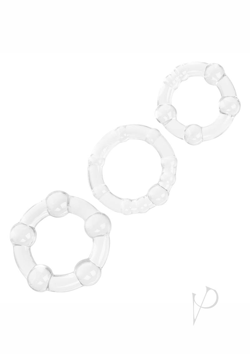 Island Rings Cock Rings (3 piece set) - Clear