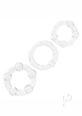 Island Rings Cock Rings (3 piece set) - Clear