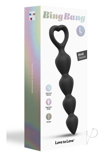 Bing Bang Silicone Anal Beads - Large - Black Onyx