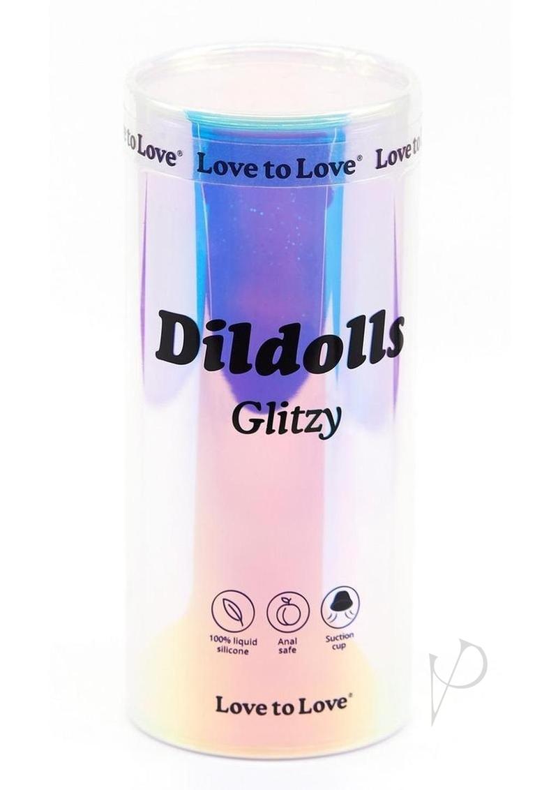 Dildolls Glitzy Silicone Dildo - Pink