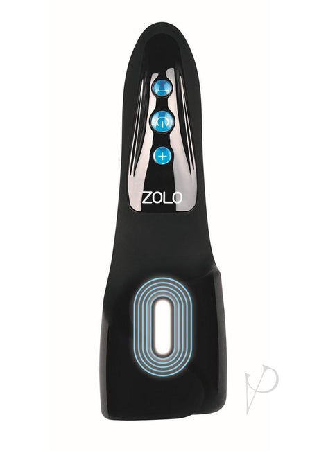 Zolo Edgemaster Silicone Rechargeable Vibrating Masturbator - Black