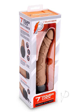 Powercocks Silicone Realistic Vibrator 7in - Caramel