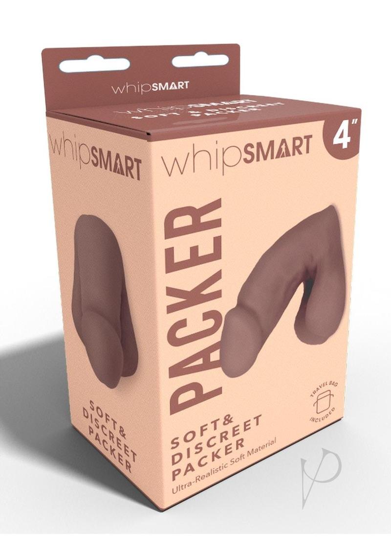 WhipSmart Soft and Discreet Packer 4in - Chocolate