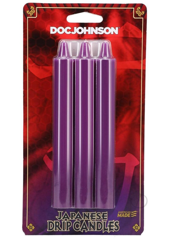 Doc Johnson Japanese Drip Candles - 3 Pack - Purple