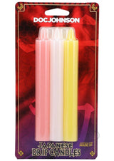 Doc Johnson Japanese Drip Candles - 3 Pack - Pink/Yellow/White