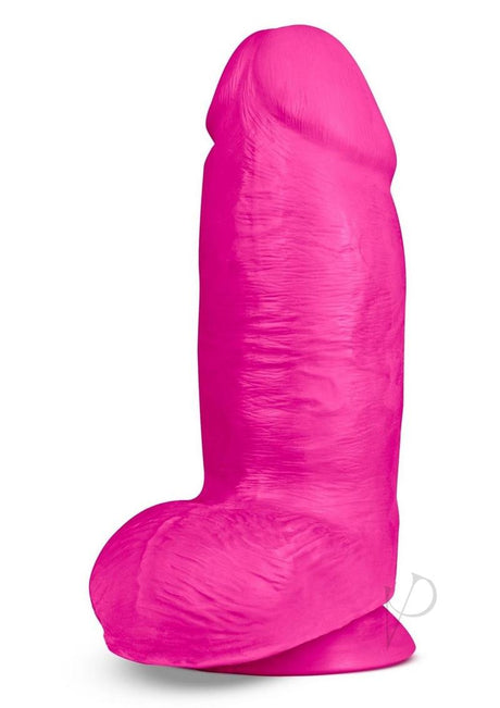 Au Naturel Bold Chub Dildo with Suction Cup and Balls 10in - Pink