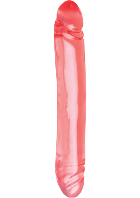 Translucence Smooth Double Dildo 12in - Pink