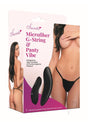 Secrets Rechargeable Silicone Microfiber G-String and Panty Vibe with Remote Control - O/S - Black