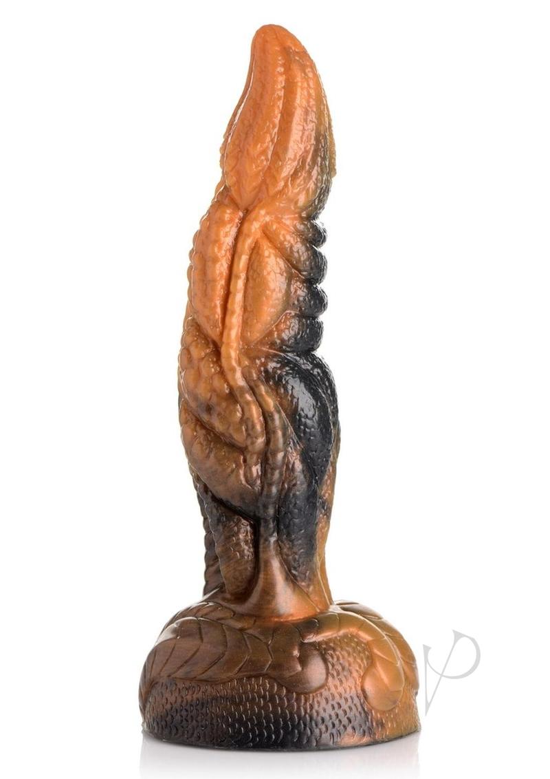 Creature Cocks Ravager Rippled Tentacled Monster Silicone Dildo - Red/Orange/Brown