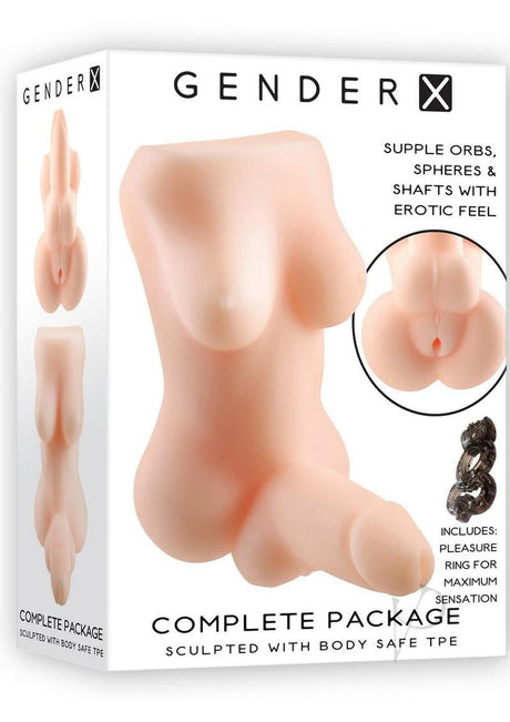 Gender X The Complete Package Full Body Textured Stroker - Vanilla