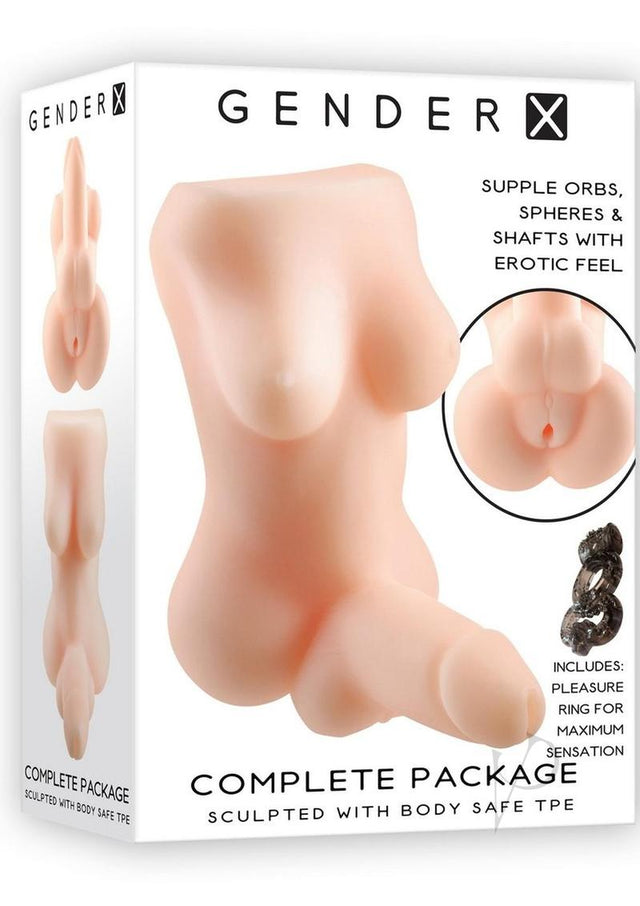 Gender X The Complete Package Full Body Textured Stroker - Vanilla
