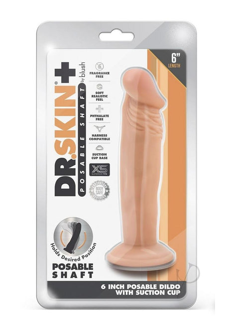 Dr. Skin Plus Gold Collection Posable Dildo 6in - Vanilla