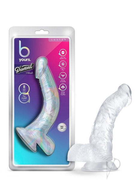 B Yours Diamond Luster Dildo 8.5in - Clear