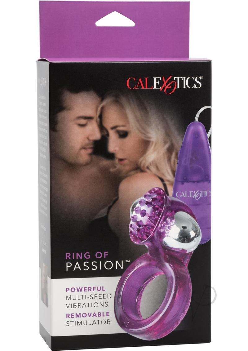 Ring Of Passion Vibrating Cock Ring with Clitoral Stimulation - Purple